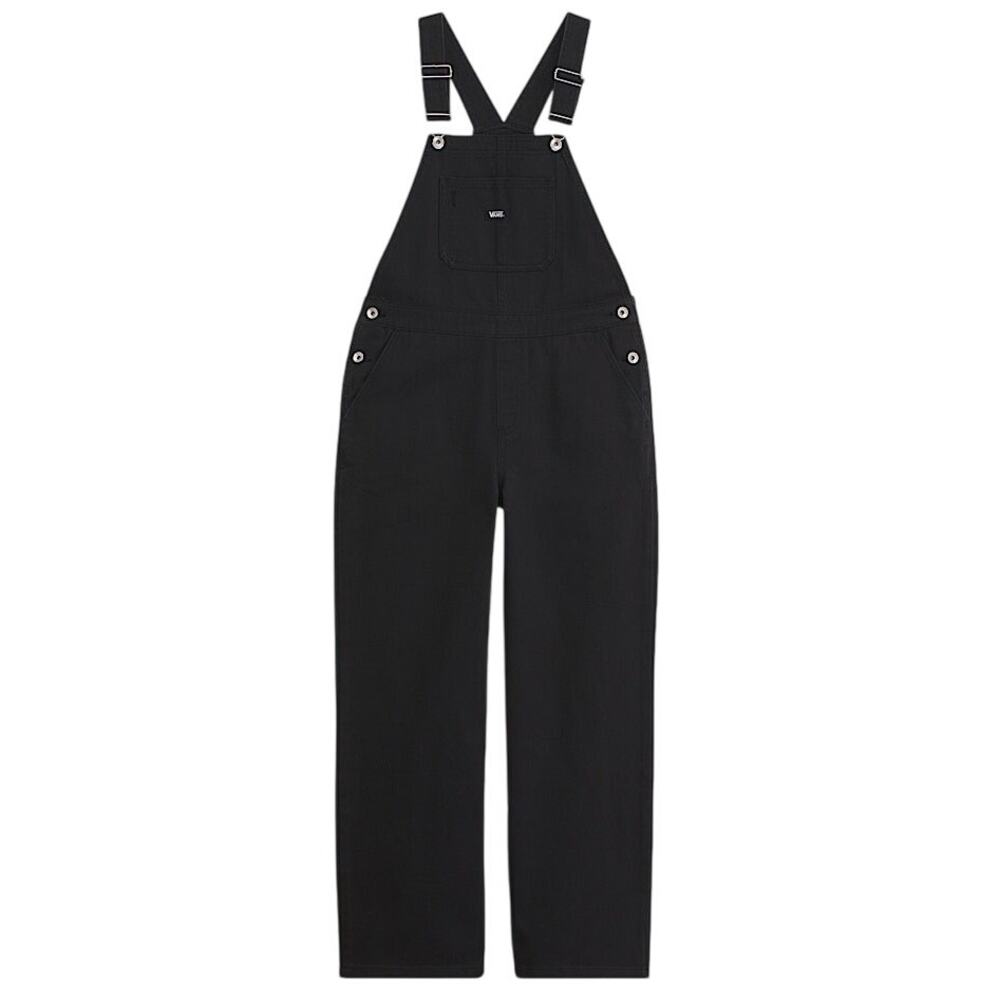 Vans Sirelle Chore Overalls Women Small Baggy Fit Black Multiple Pockets New